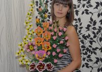 Власова Елена, 33 года. г. Котельниково. Букет из ткани Мой край родной, люблю цветов твое разнообразие!